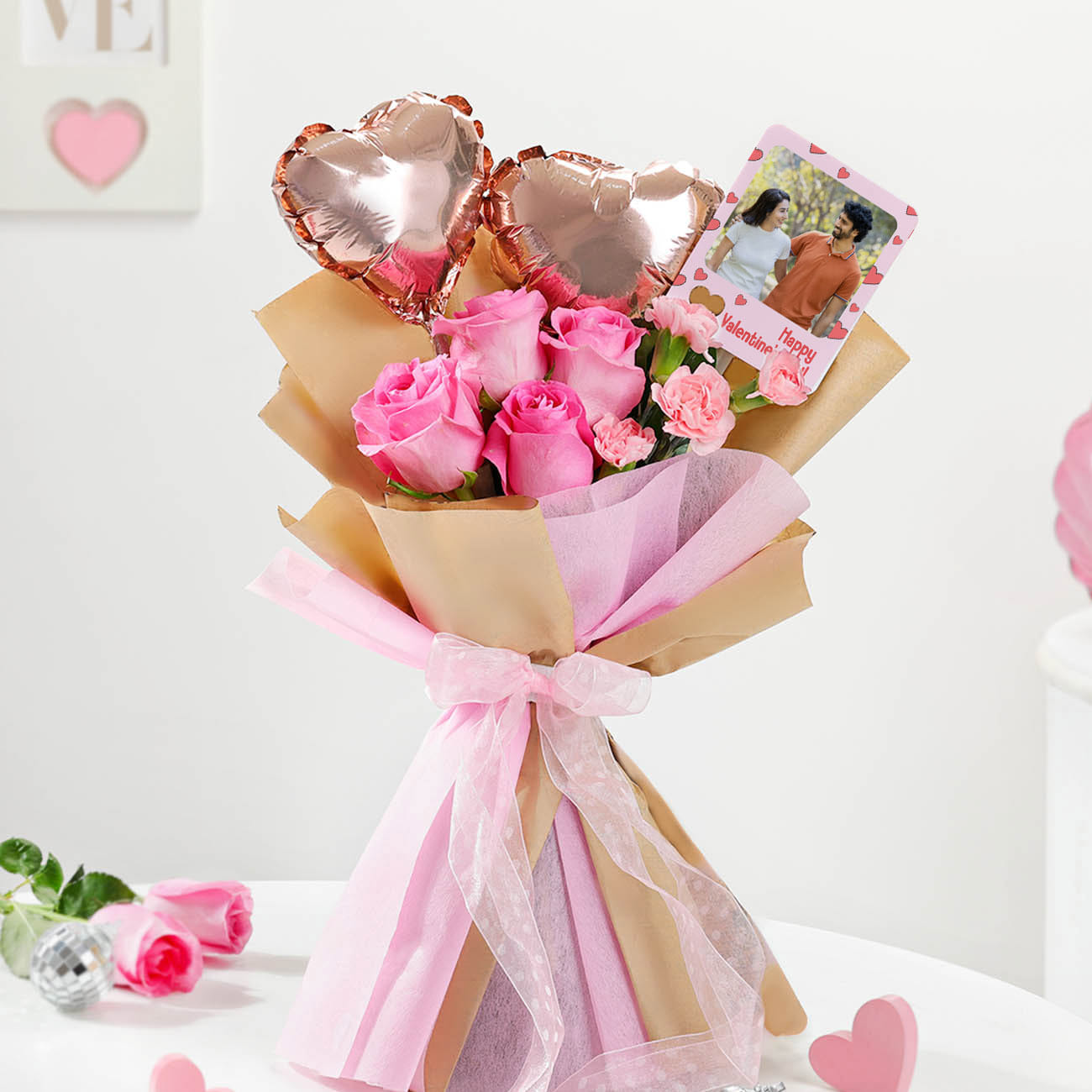 Personalized Fridge Magnet Valentine's Day Bouquet