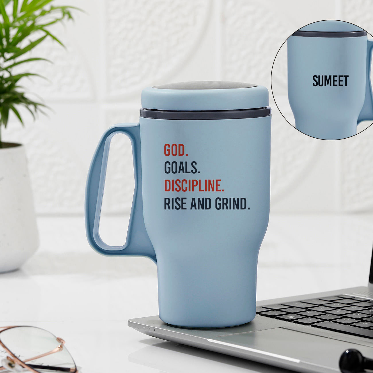 Personalized Gods And Goals Flask For Him