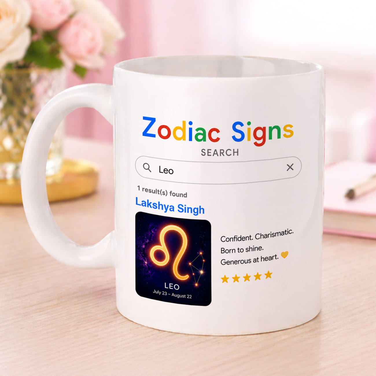Personalized Leo Zodiac Mug