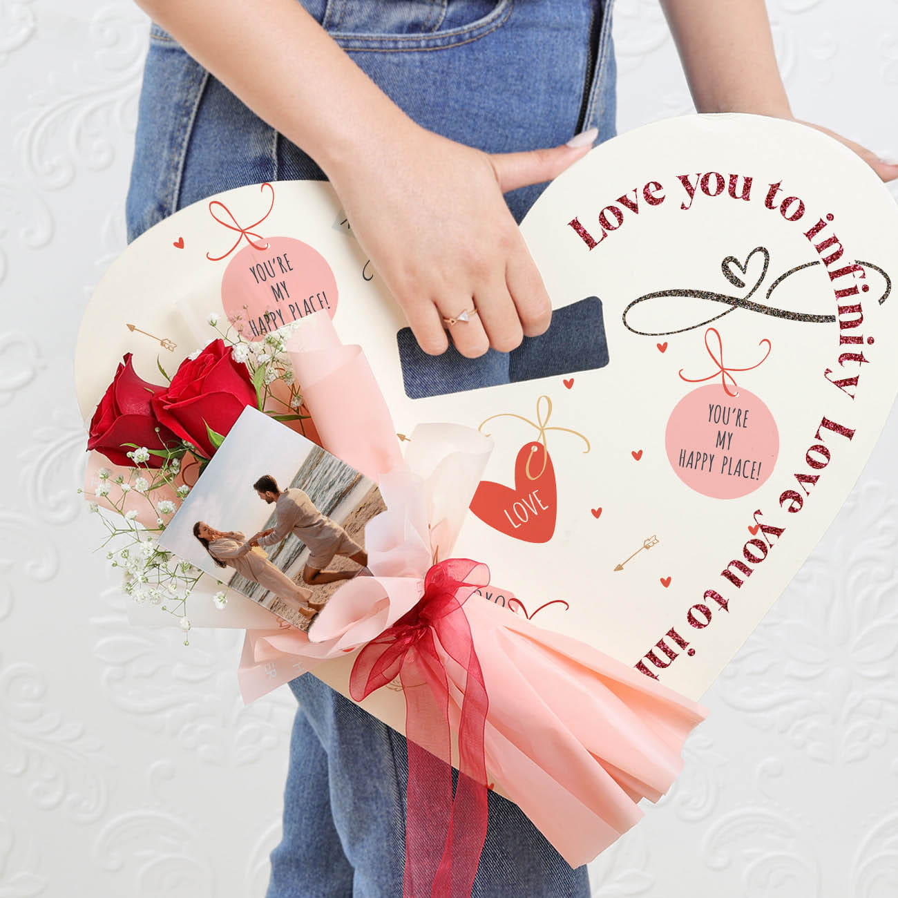 Personalized Love You To Infinity Valentine's Day Arrangement