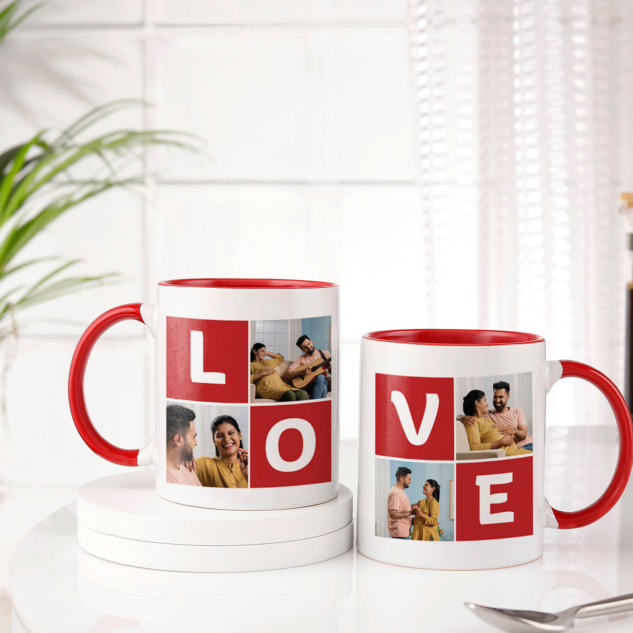 Personalized Picture Perfect Love Mugs - Set Of 2