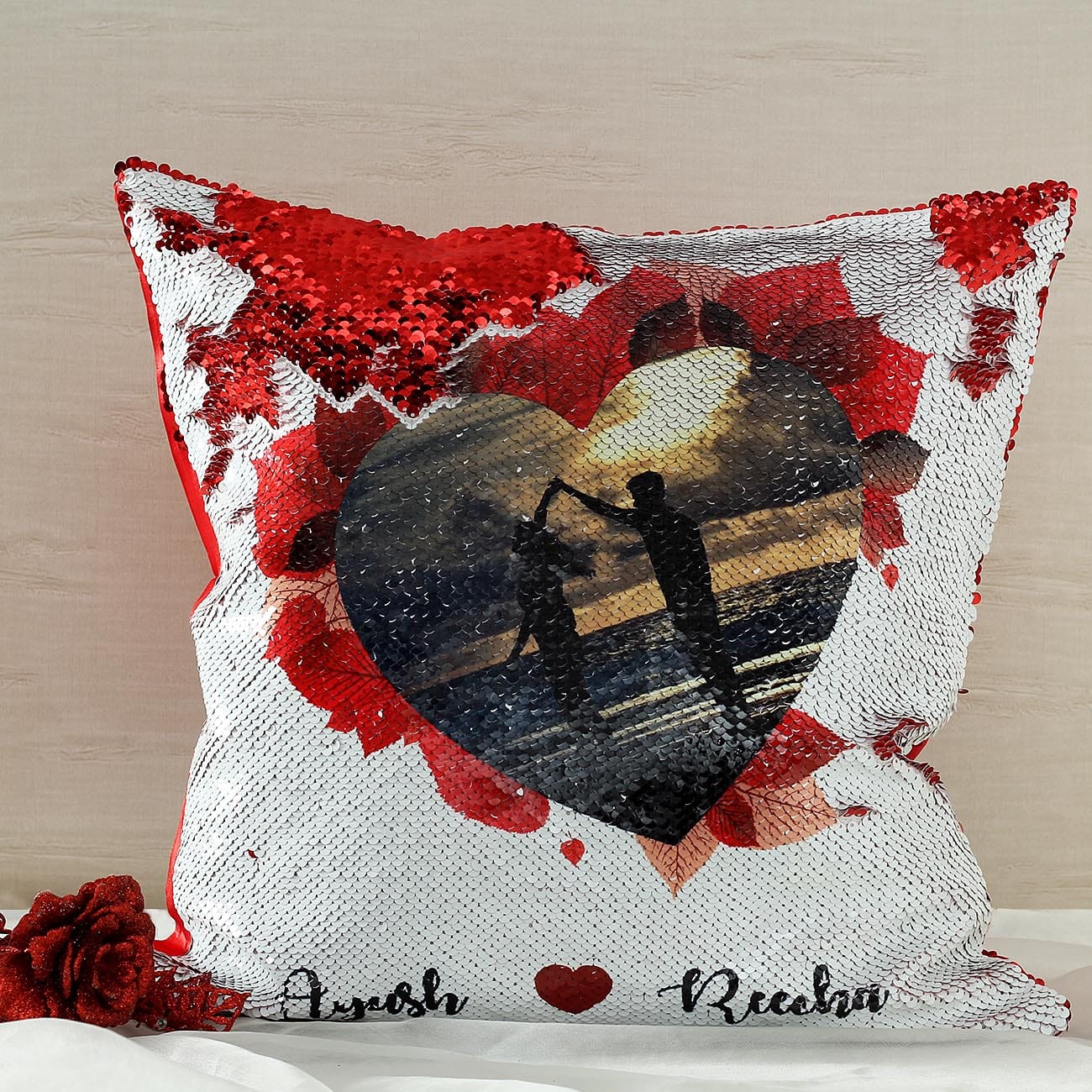 Personalized Sequined Cushion