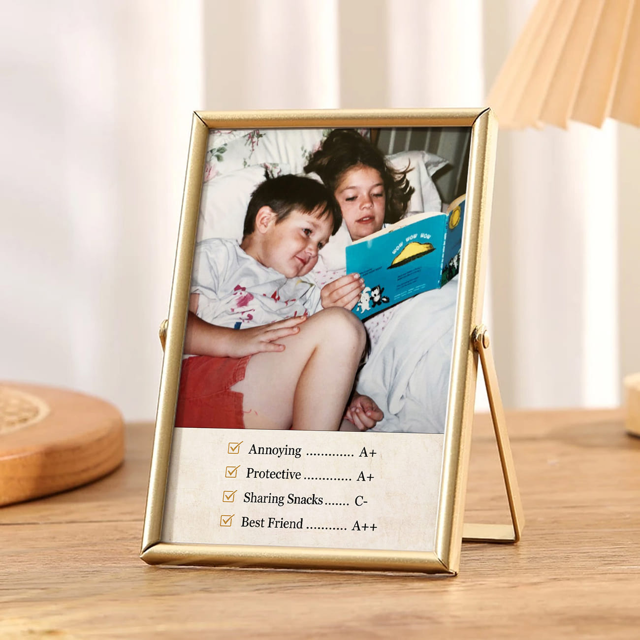 Personalized Sibling Report Card Photo Frame for Rakhi