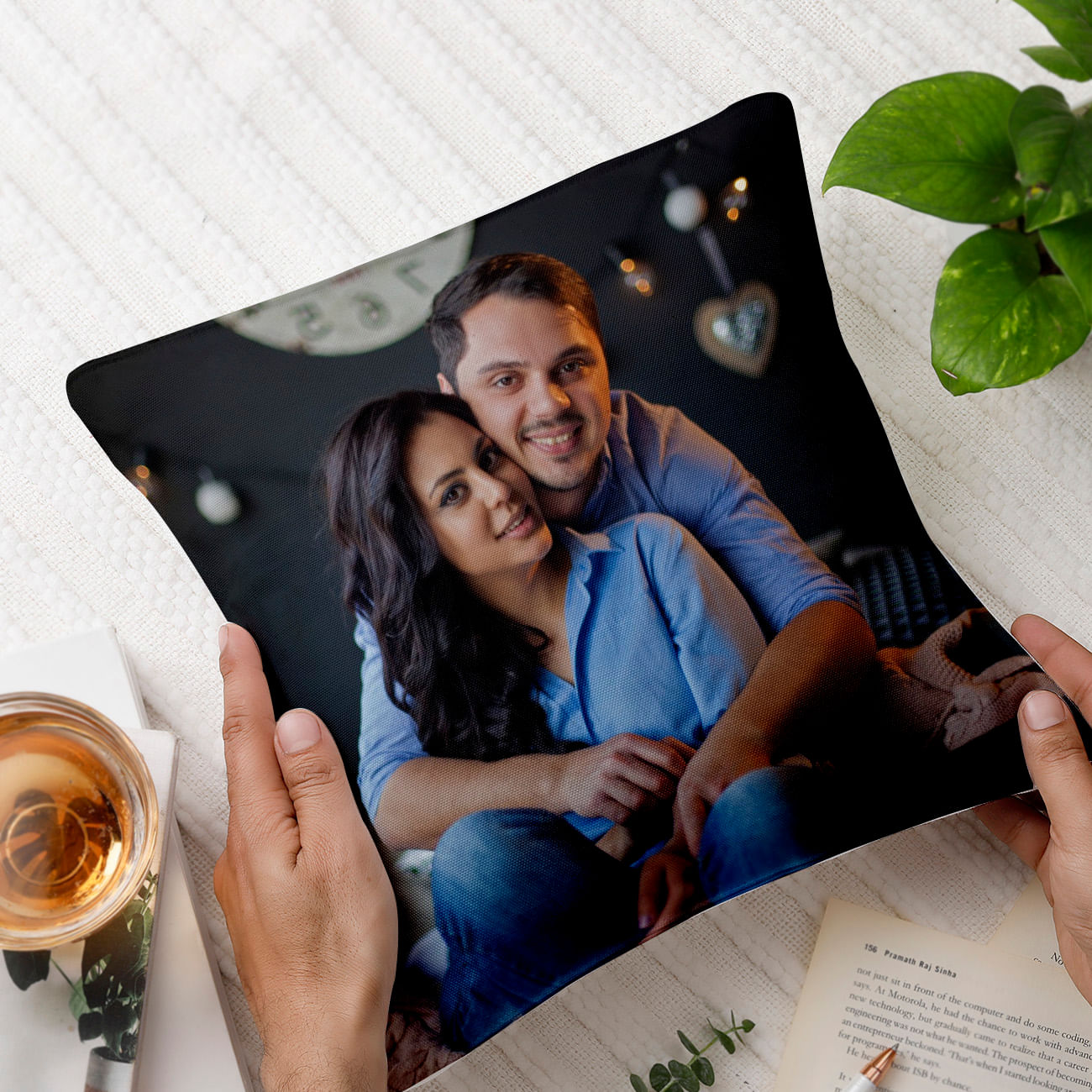 Personalized Valentine's Day Canvas Cushion