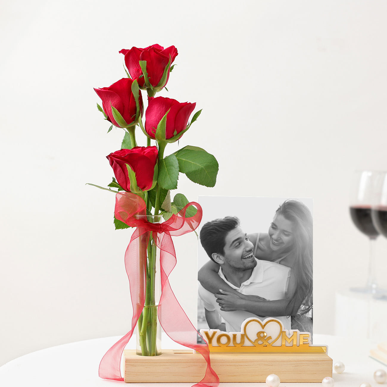 Personalized You And Me Photo Stand For Couple