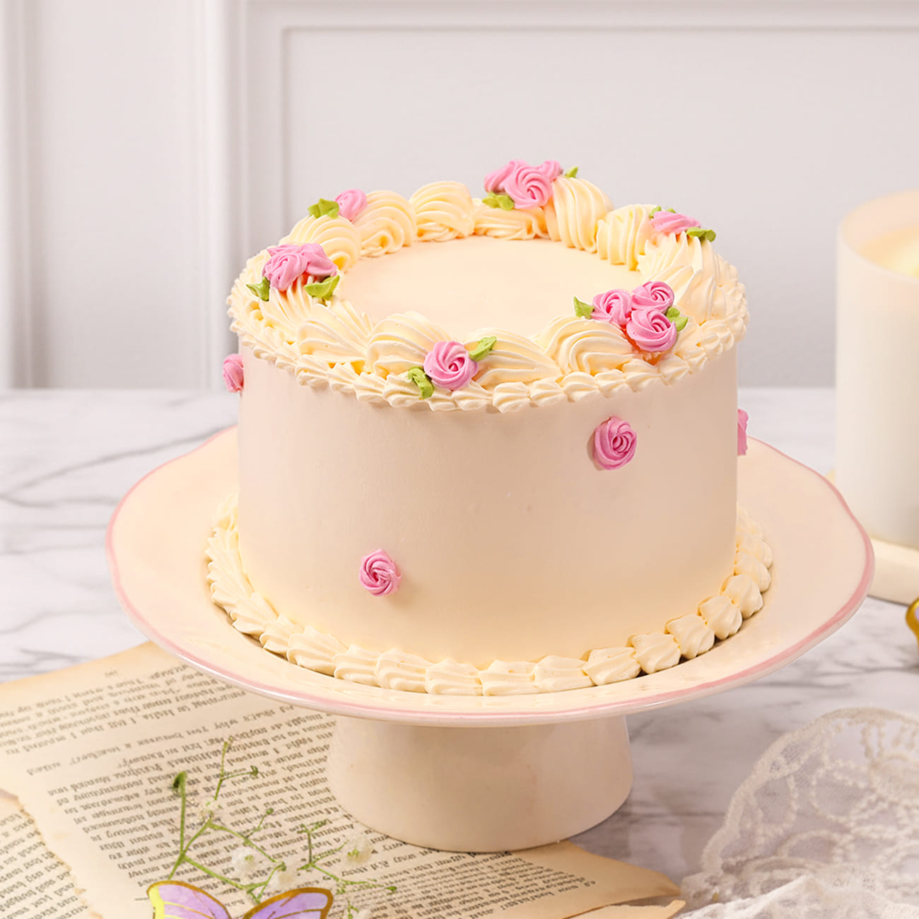 Pineapple Blossom Floral Cake (300g)