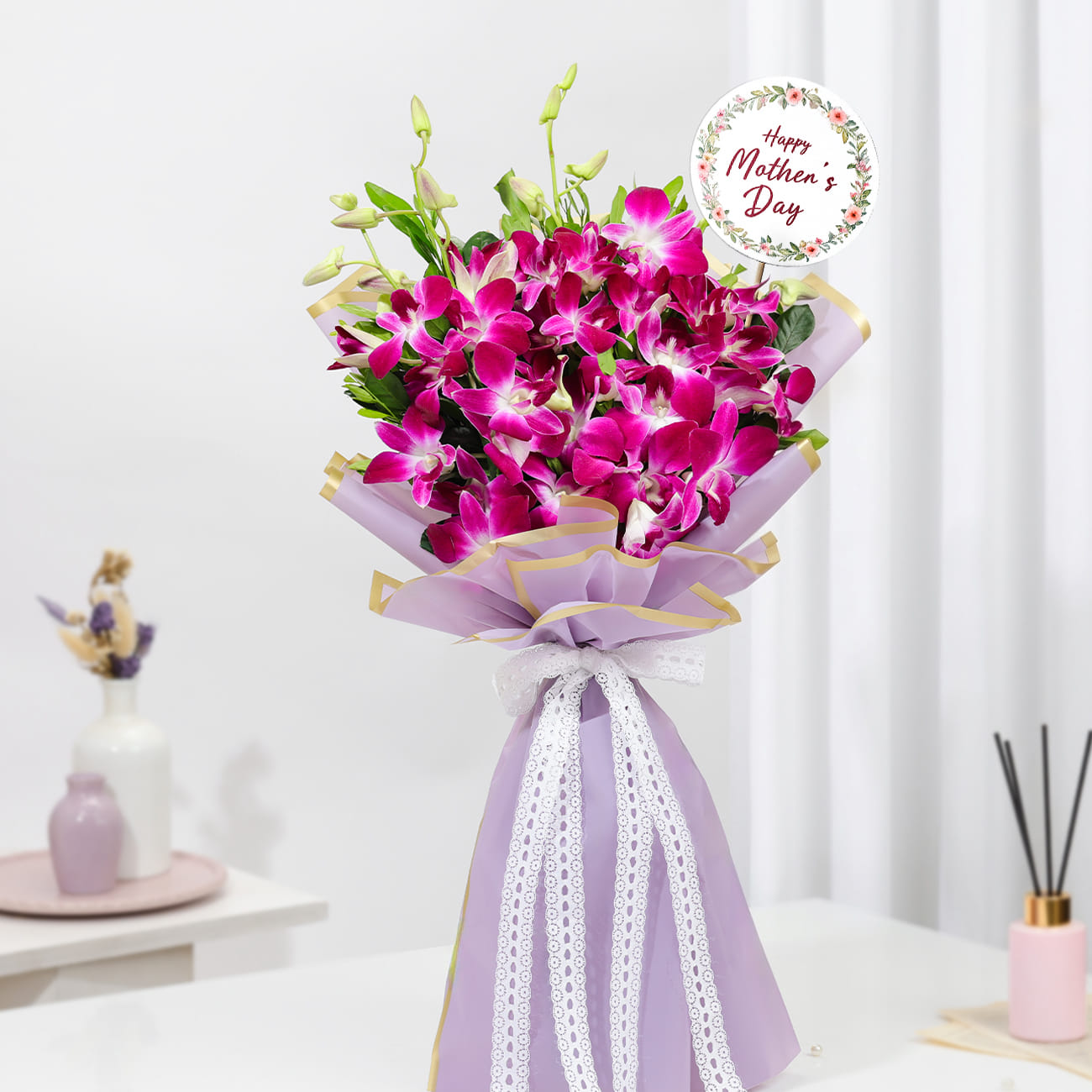 Purple Orchids Mother's Day Bouquet