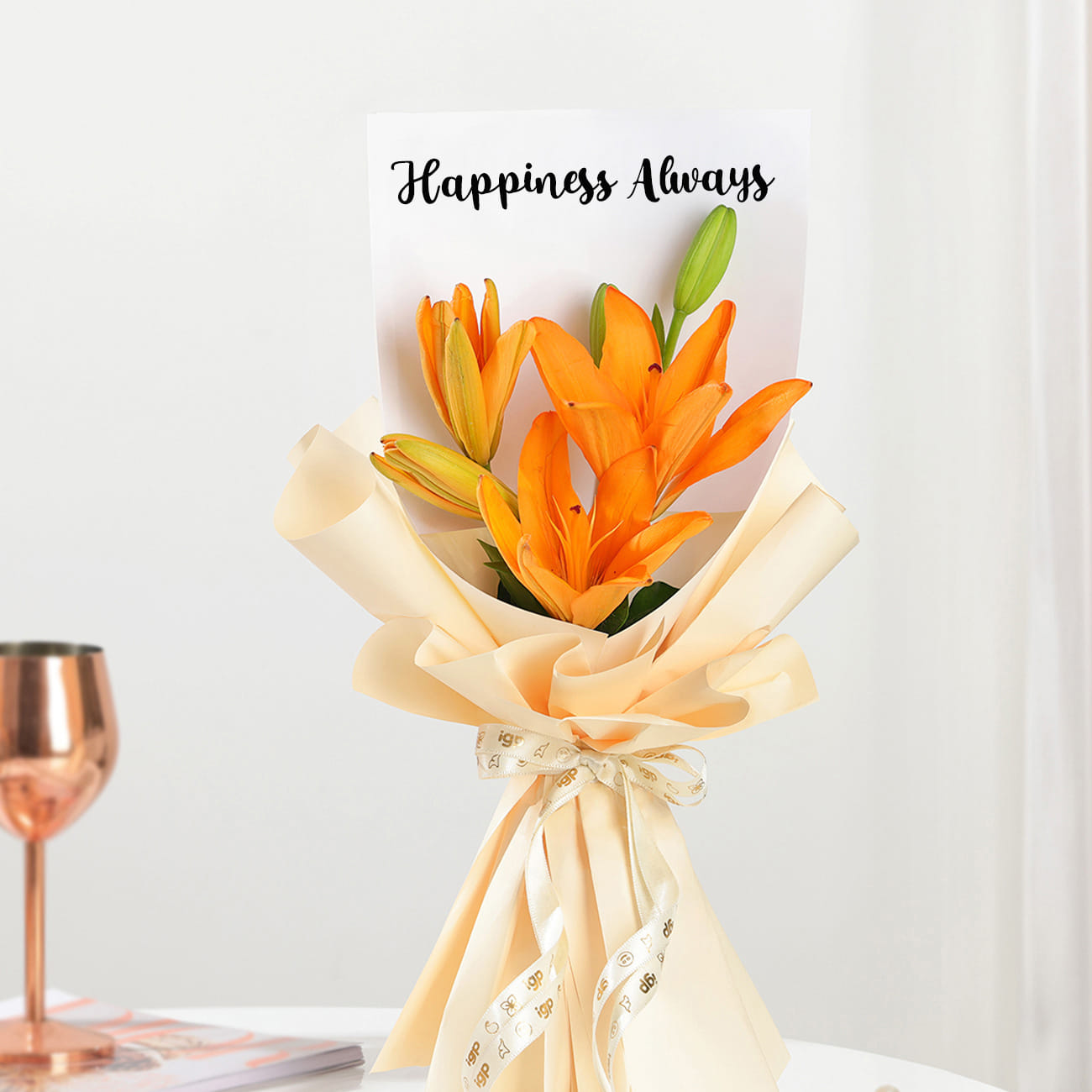 Radiant Lilies Happiness Bouquet