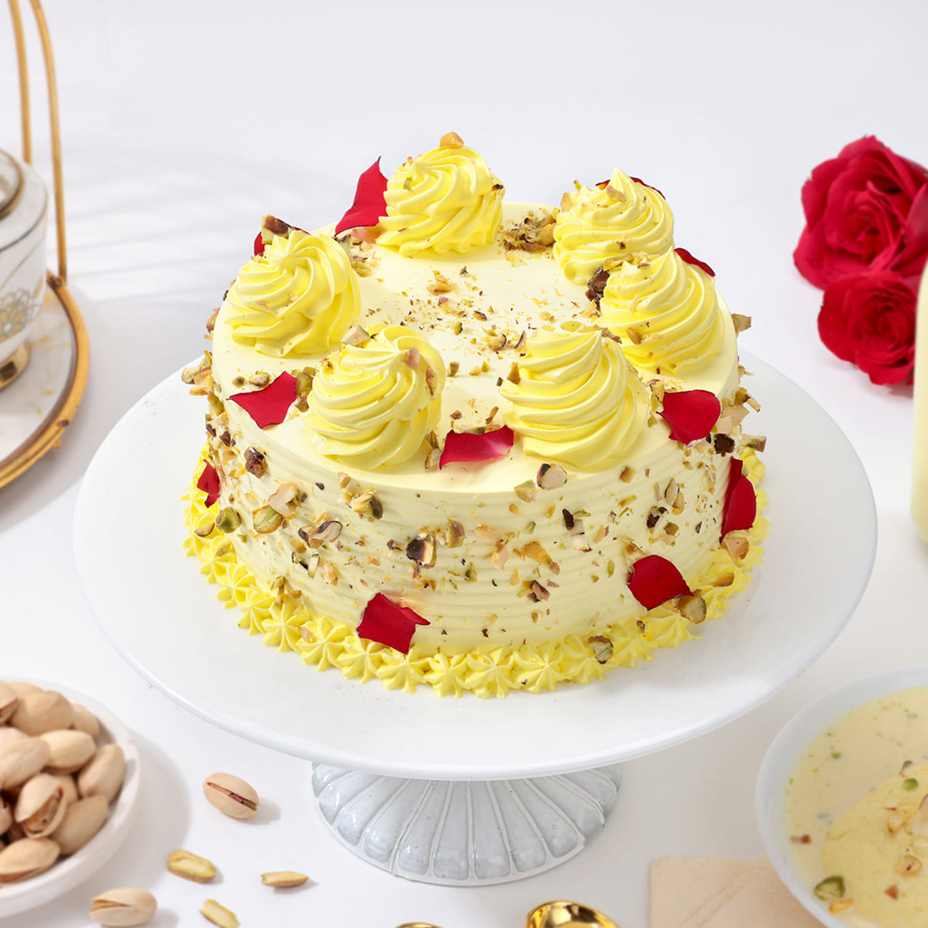 rasmalai pistachio cake