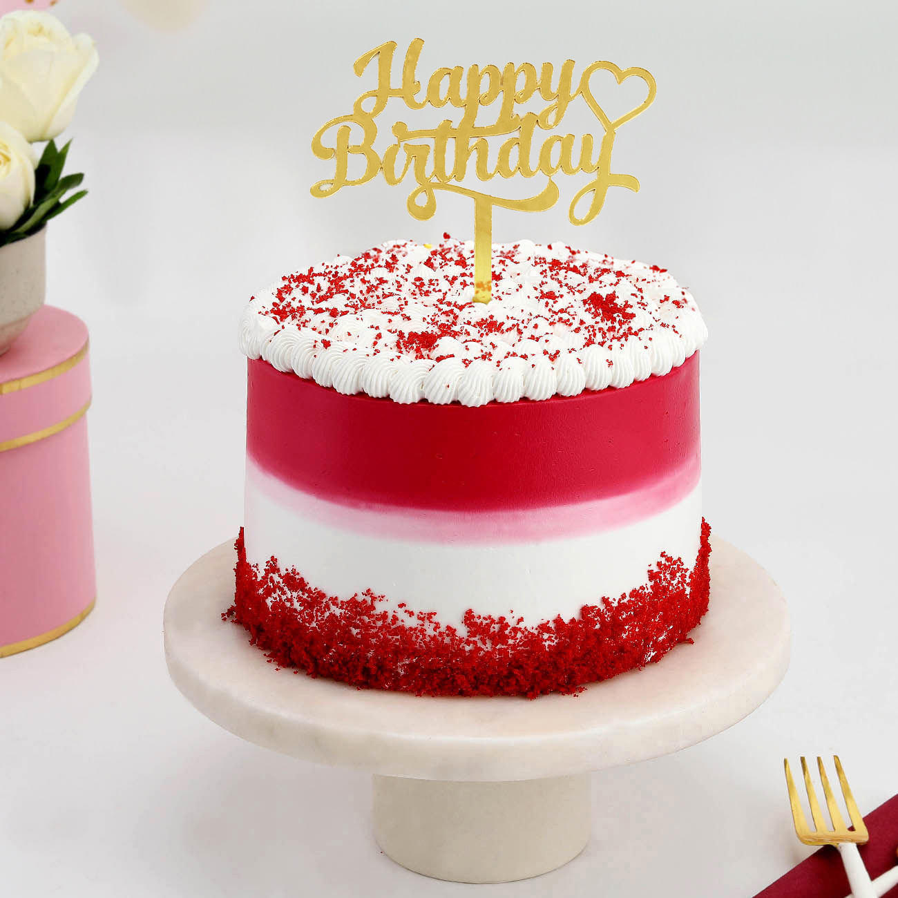 Red Velvet Birthday Special Cake