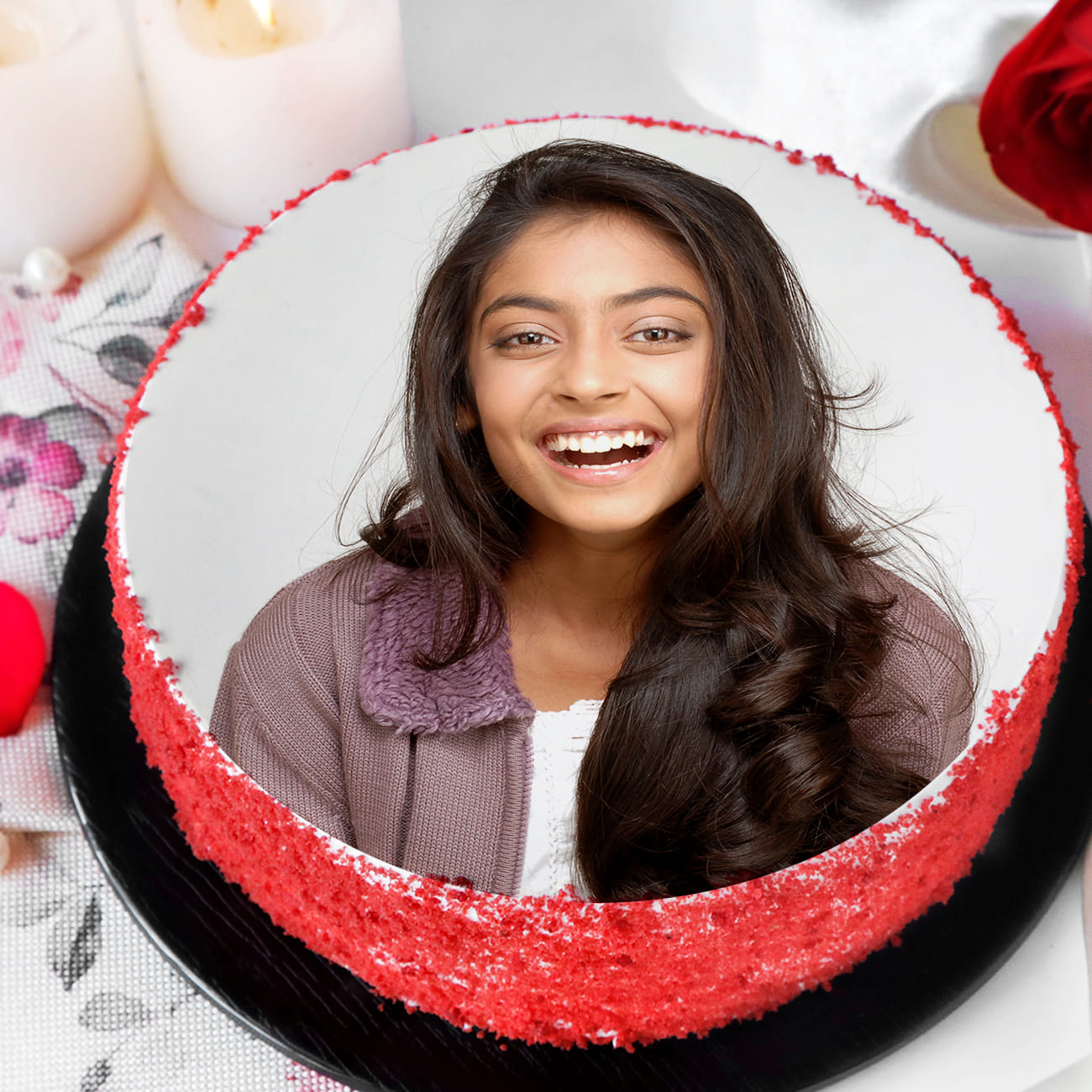 Red Velvet Photo Cake