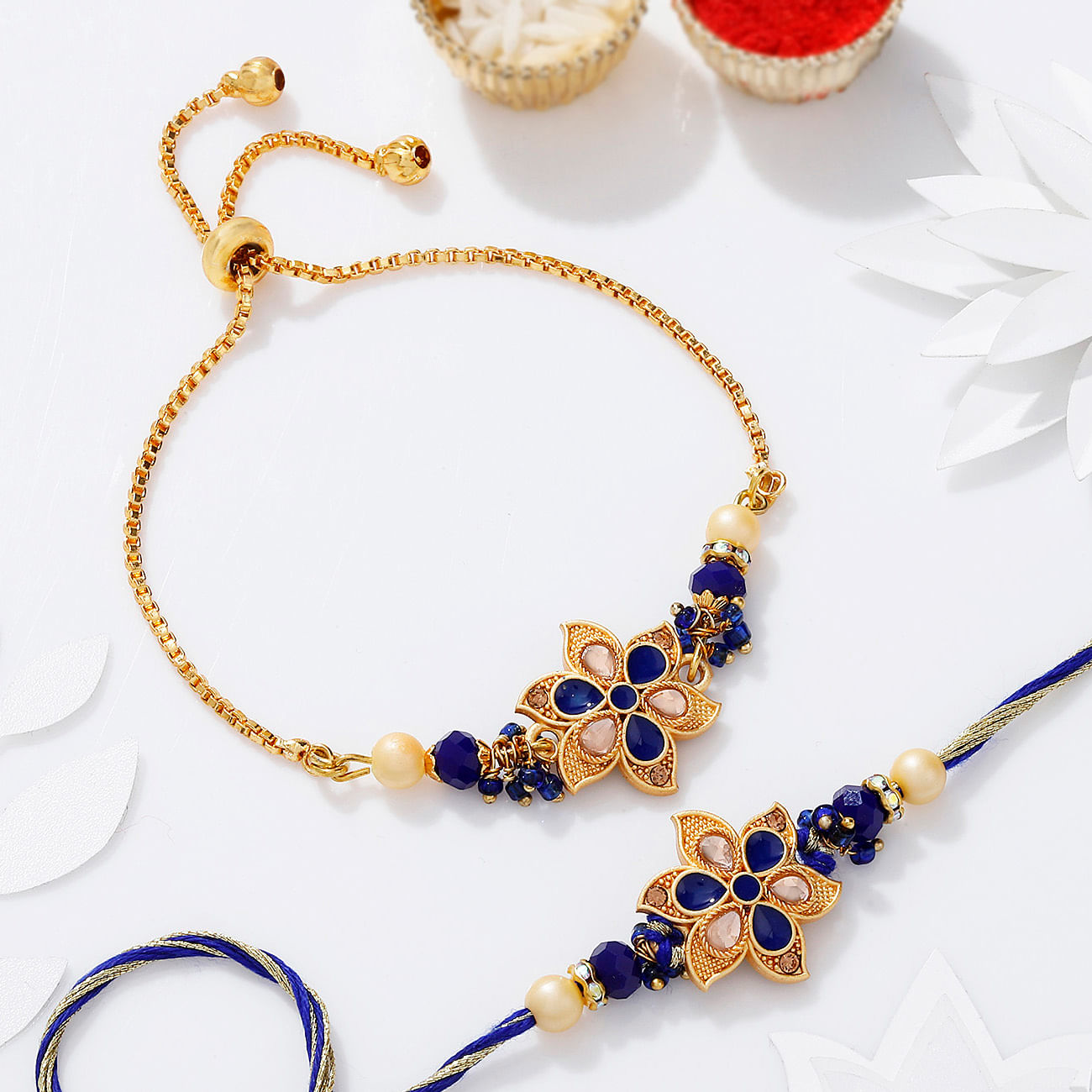 Royal Bloom Meenakari Bhaiya Bhabhi Rakhi