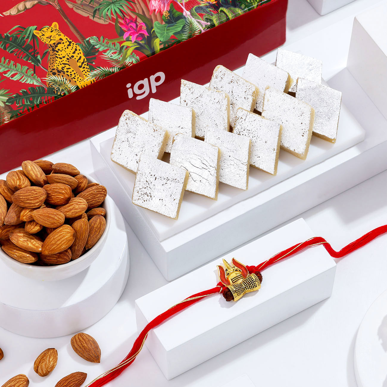 Rudraksh Trishul Rakhi Hamper