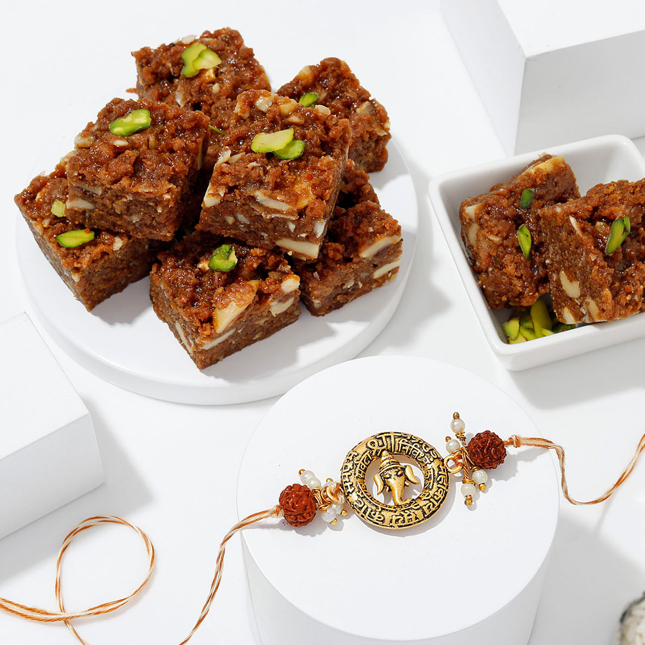 Sacred Rudraksh and Ganesh Rakhi Hamper