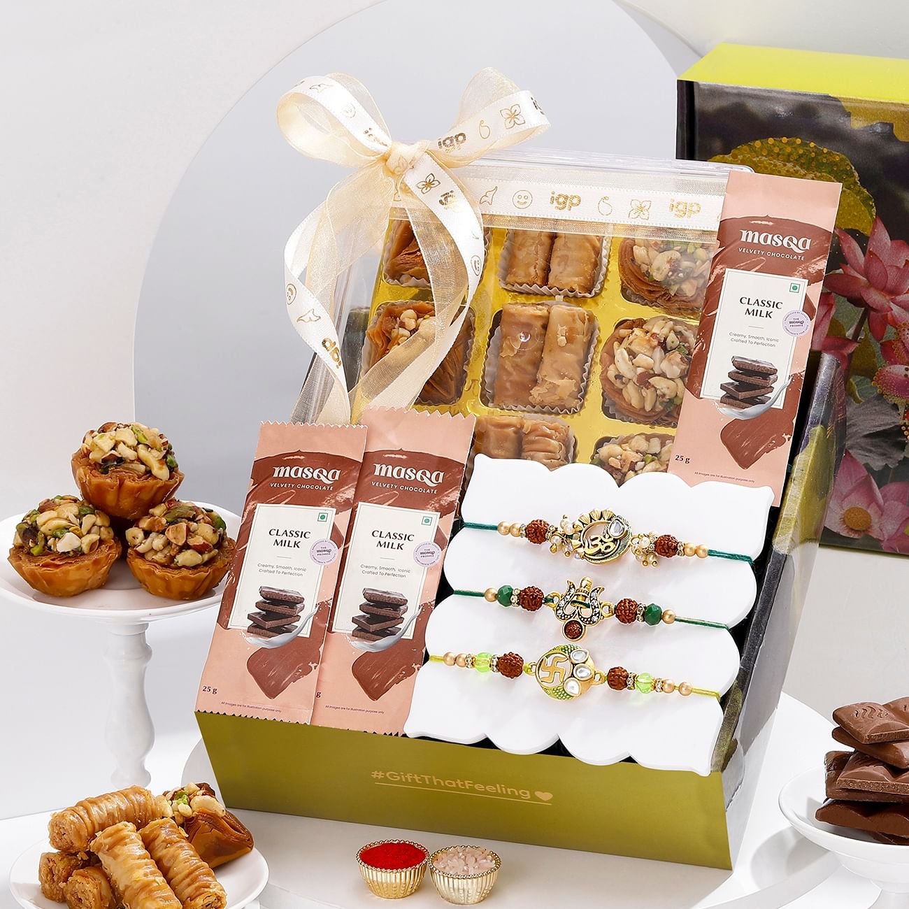 Sacred Trinity Rakhis And Baklava Hamper