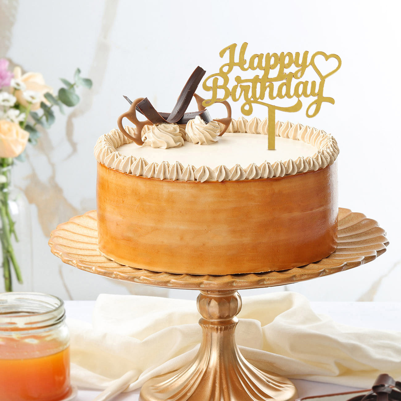Salted Caramel Birthday Cake (1 Kg)