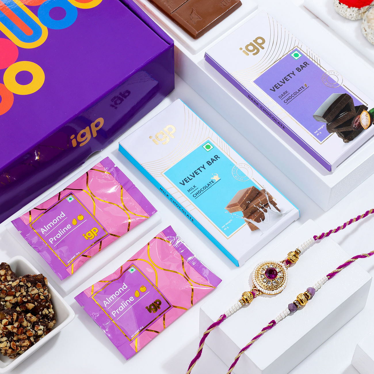 Semi Precious Stone Rakhi Hamper