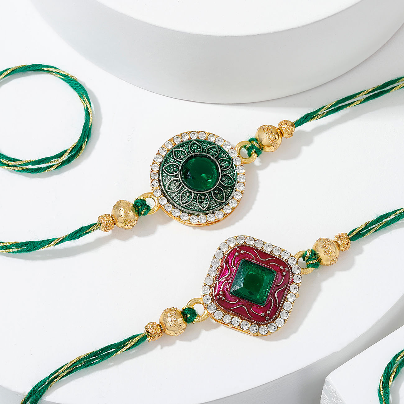 Semi- Precious Stone Rakhi (Set of 2)