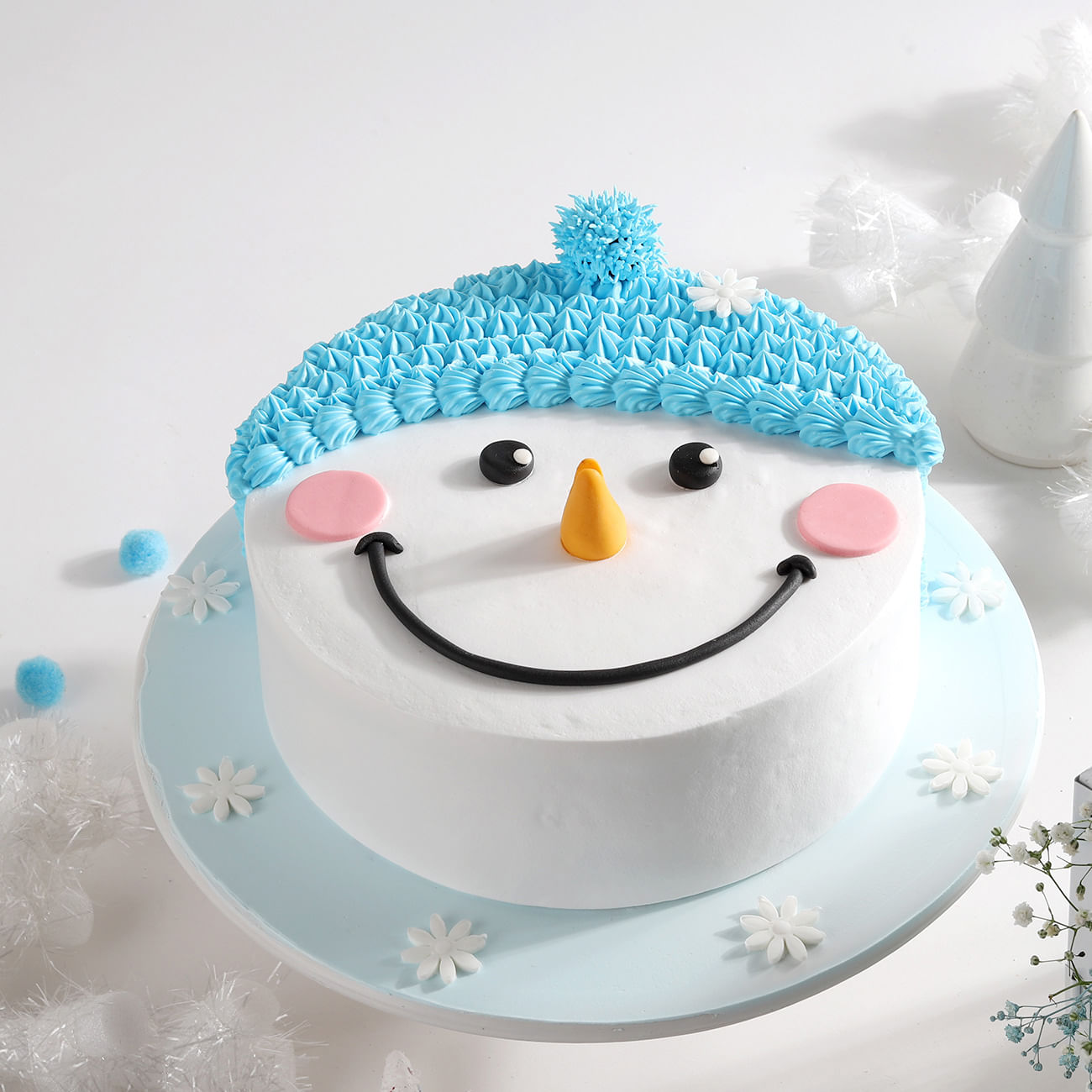 Snowman Semi Fondant Cake