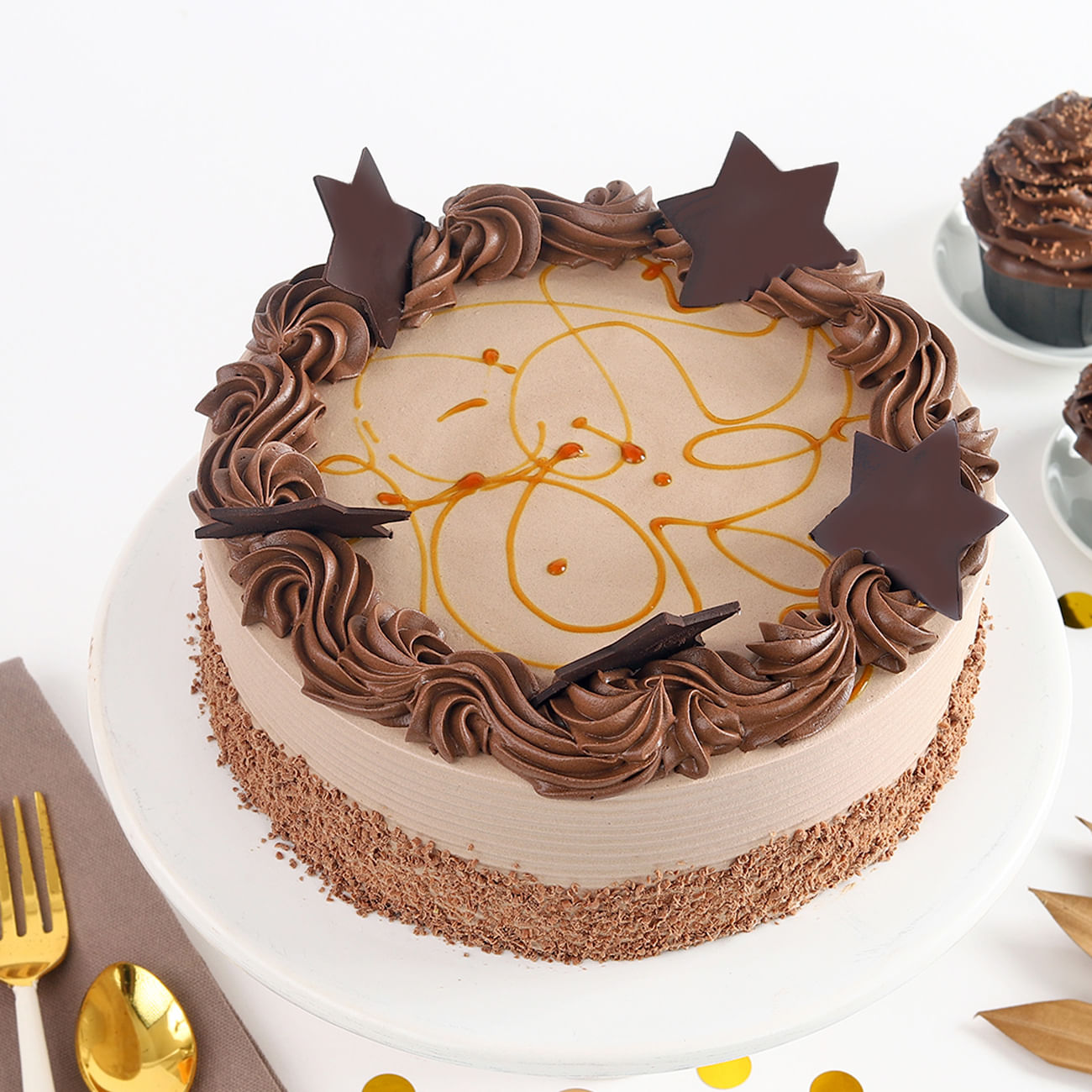 Stars Chocolate Cake (Half Kg)