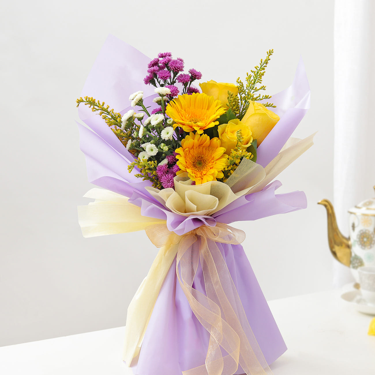 Sunny Roses And Gerberas Mother's Day Bouquet