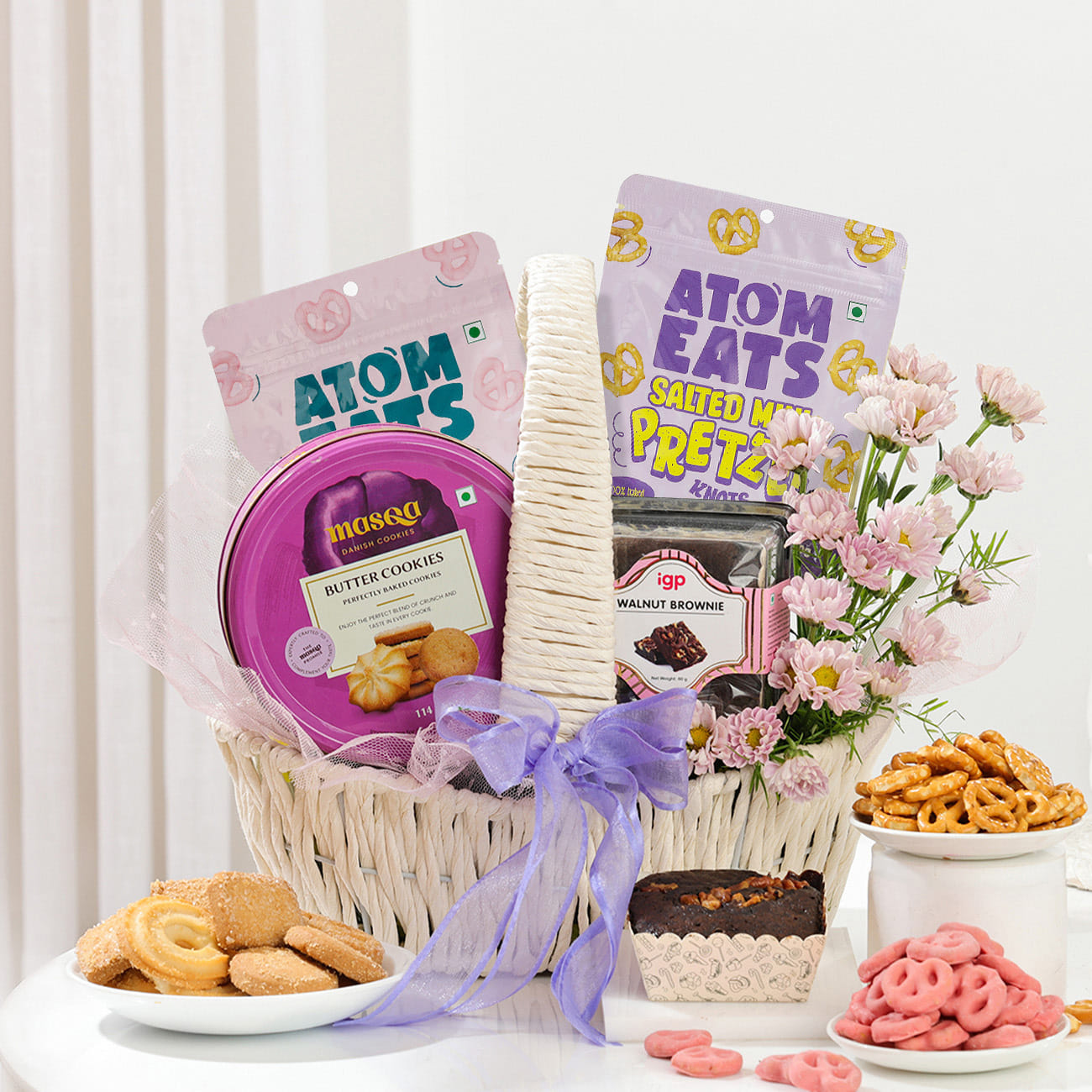 Sweet Gourmet Macrame Basket Gift Hamper