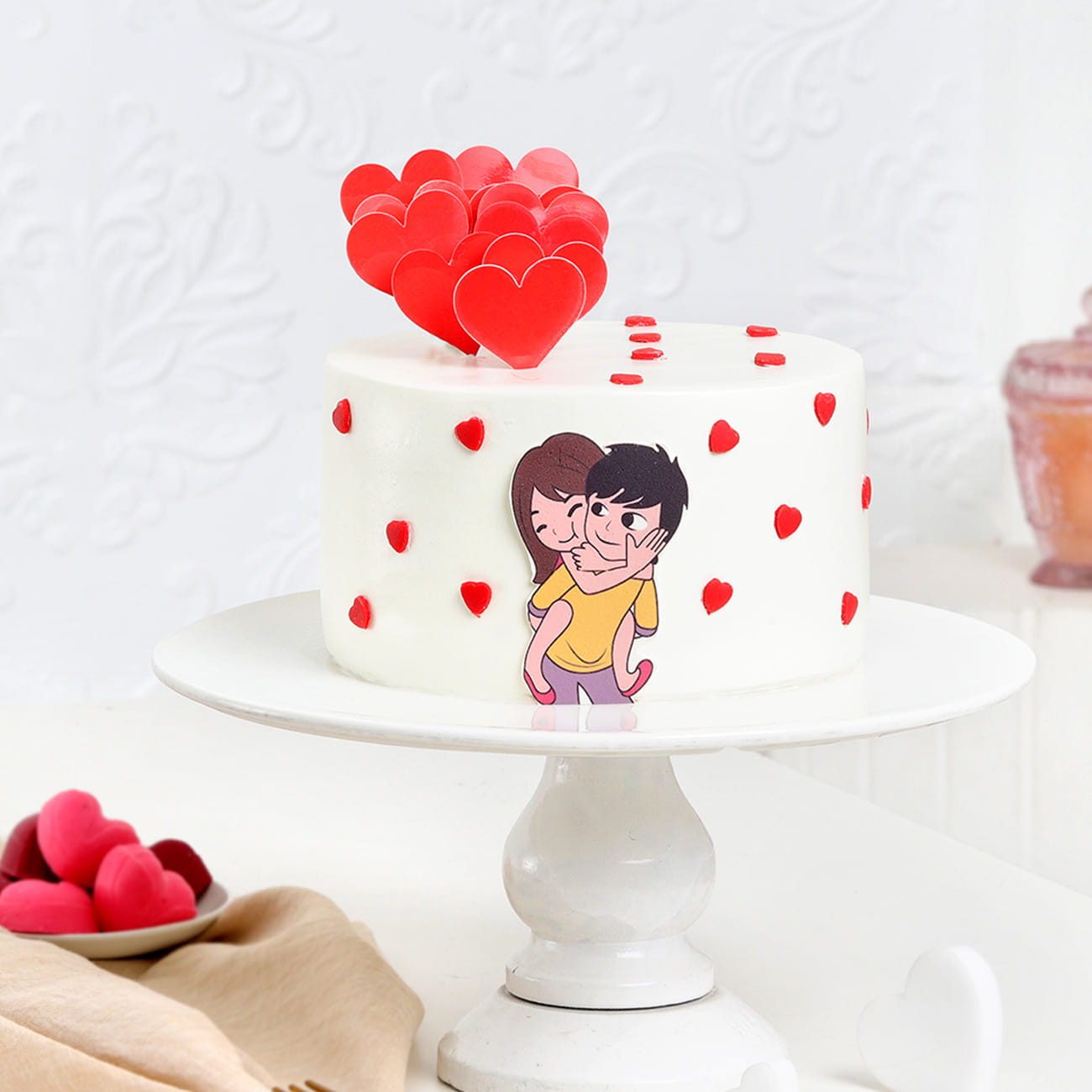 Sweet Sentiments Semi-Fondant Cake (1Kg)