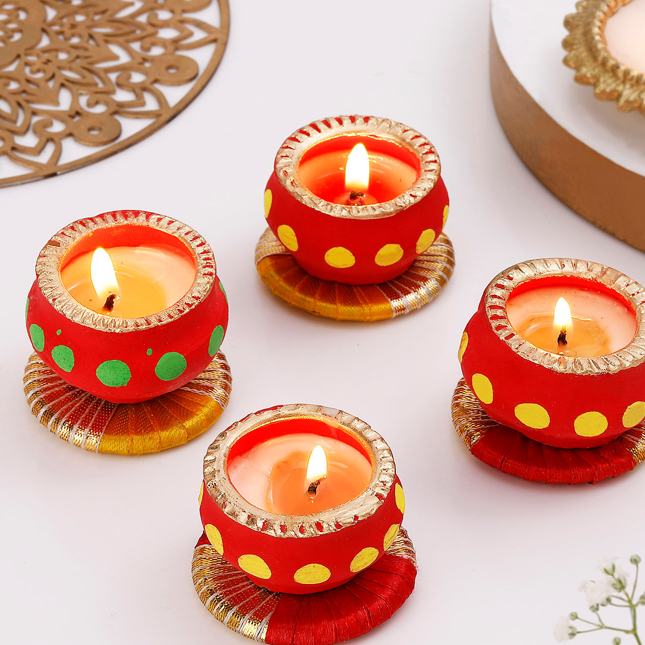 Tea-light Candles with Platters