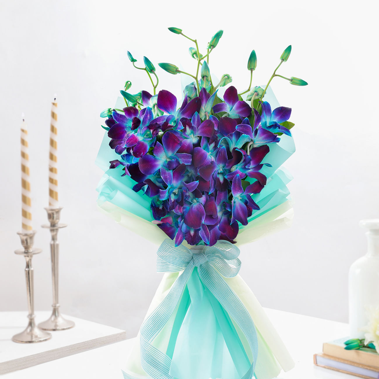 Tranquil Blue Orchid Bouquet