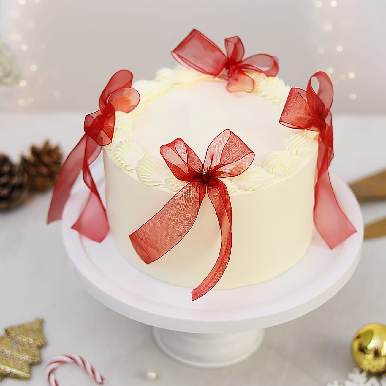 Velvet Ribbon Festive Cake