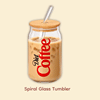 Personlized Wooden Lid Glass Tumbler
