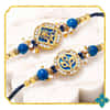 Blue Floral Rakhi Set
