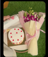 Cakes and flowers 