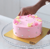 Floral Pink Cream Cake