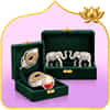 Festive Diwali diyas and pooja essentials