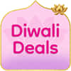 Diwali mega sale banner, up to 50% off gifts