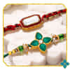 Kundan Emerald Rakhi
