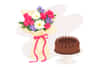 Flowers & Cakes Combo