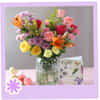 Vase flower arrangement for mom