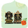 Lakshmi and Ganesha idols for Diwali pooja