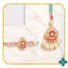 Pink Lotus Rakhi Set