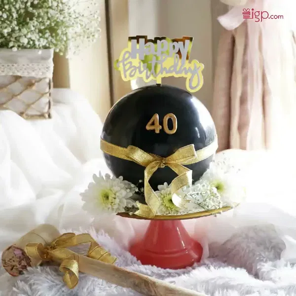 Buy/Send Anniversary Surprise Chocolate Pinata Ball Cake (1Kg